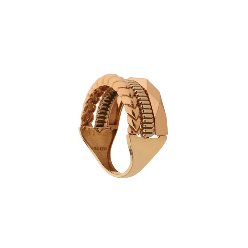 انگشتر طلا 18 عیار مدل تاسیان کد 8746 سایز 59 - تصویر 3